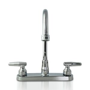 8 in. Centerset 2-Handle Standard Kitchen Faucet with Side Sprayer in Polished Chrome