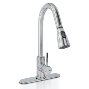 1.5 in Centerset Touch Free Sensor Kitchen Faucet without Deckplate in Polished Chrome